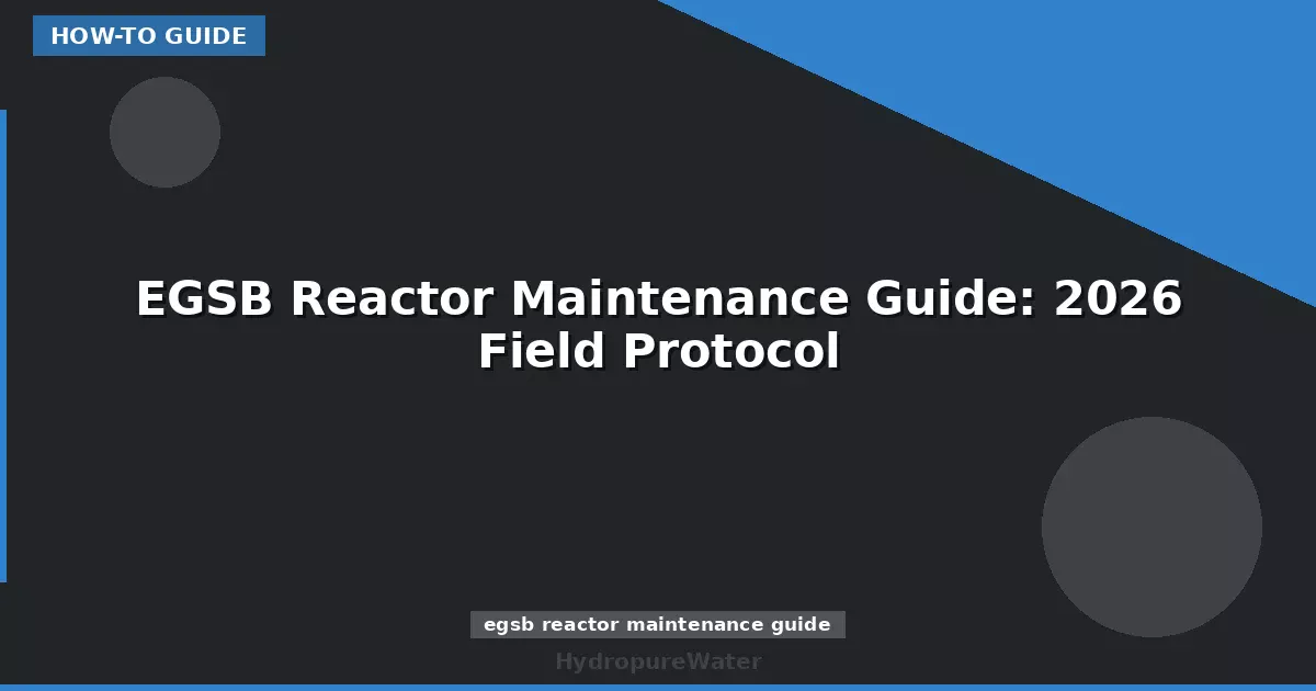 EGSB Reactor Maintenance Guide: 2026 Field Protocol