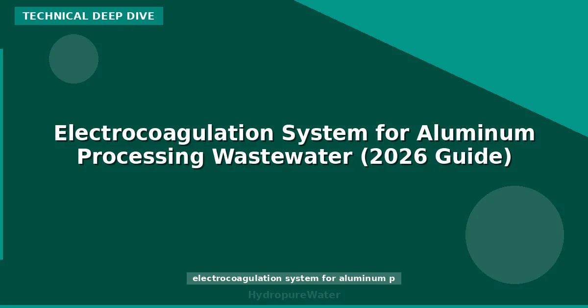 Electrocoagulation System for Aluminum Processing Wastewater (2026 Guide)