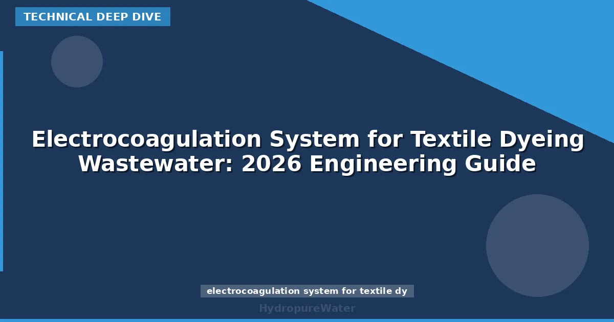 Electrocoagulation System for Textile Dyeing Wastewater: 2026 Engineering Guide