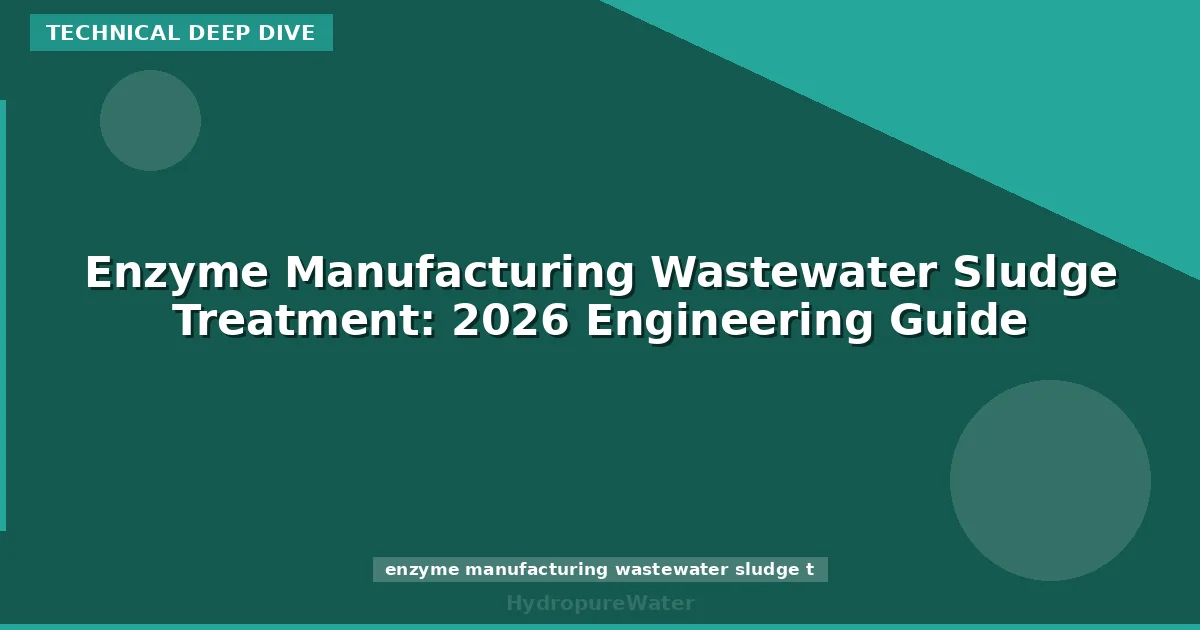 Enzyme Manufacturing Wastewater Sludge Treatment: 2026 Engineering Guide