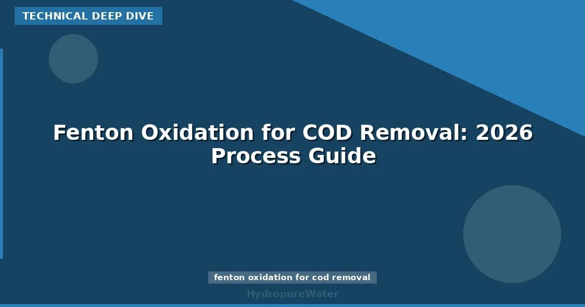 Fenton Oxidation for COD Removal: 2026 Process Guide