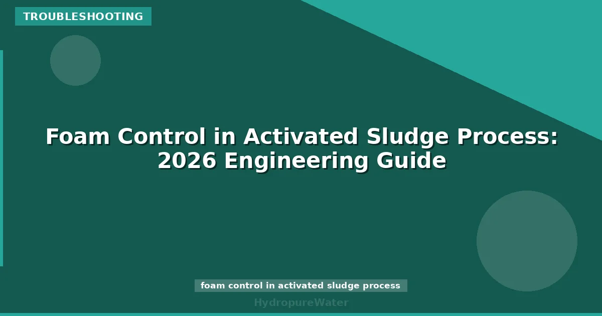 Foam Control in Activated Sludge Process: 2026 Engineering Guide