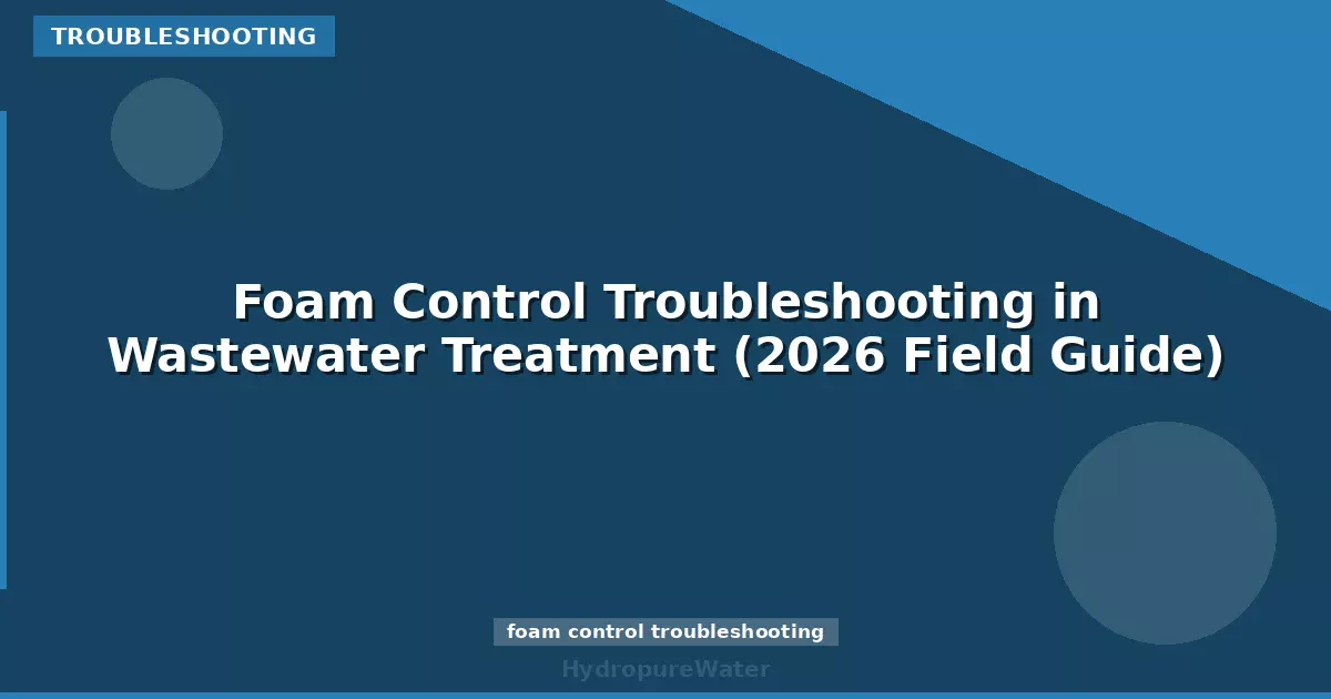 Foam Control Troubleshooting in Wastewater Treatment (2026 Field Guide)