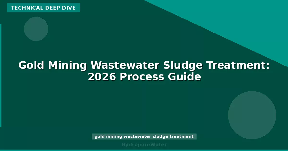 Gold Mining Wastewater Sludge Treatment: 2026 Process Guide