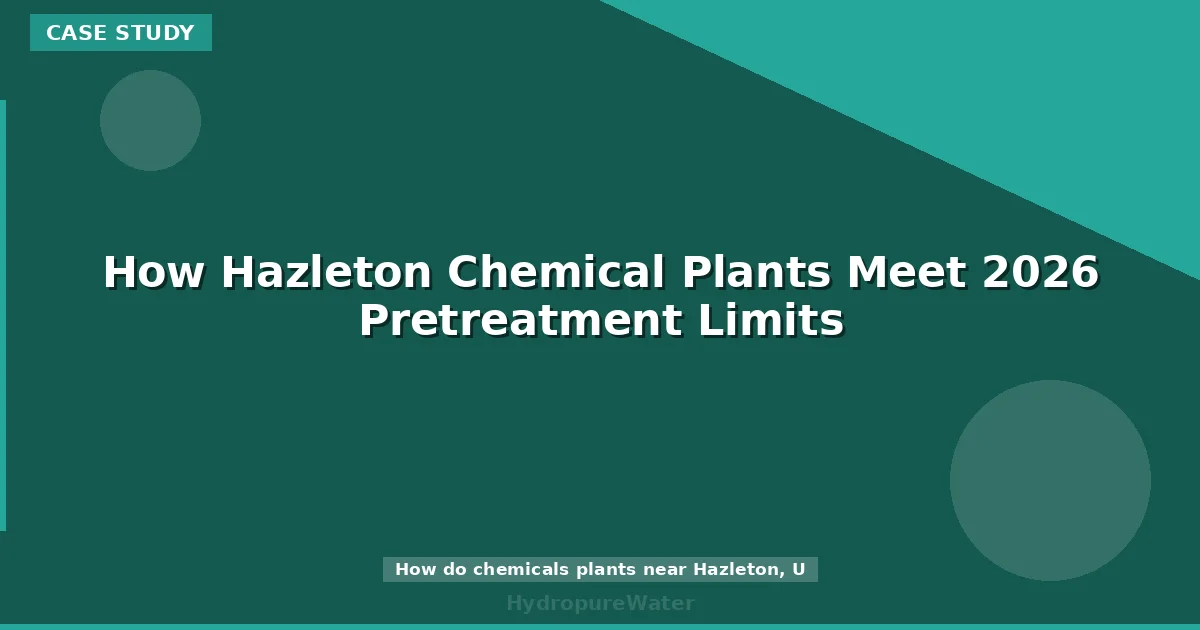 How Hazleton Chemical Plants Meet 2026 Pretreatment Limits