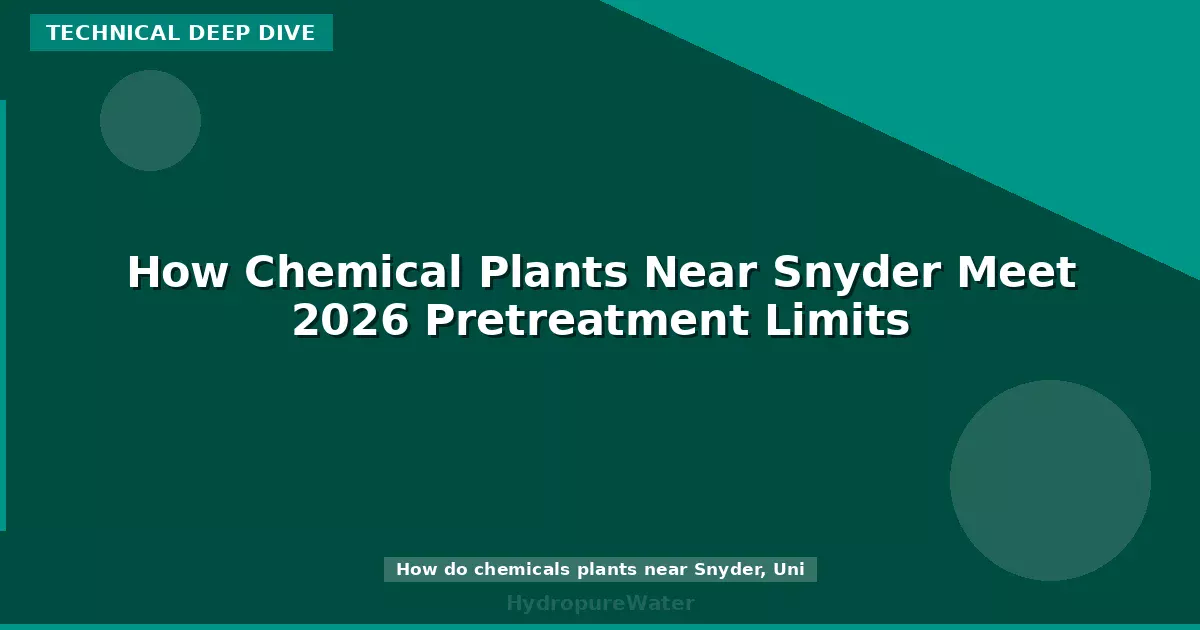 How Chemical Plants Near Snyder Meet 2026 Pretreatment Limits