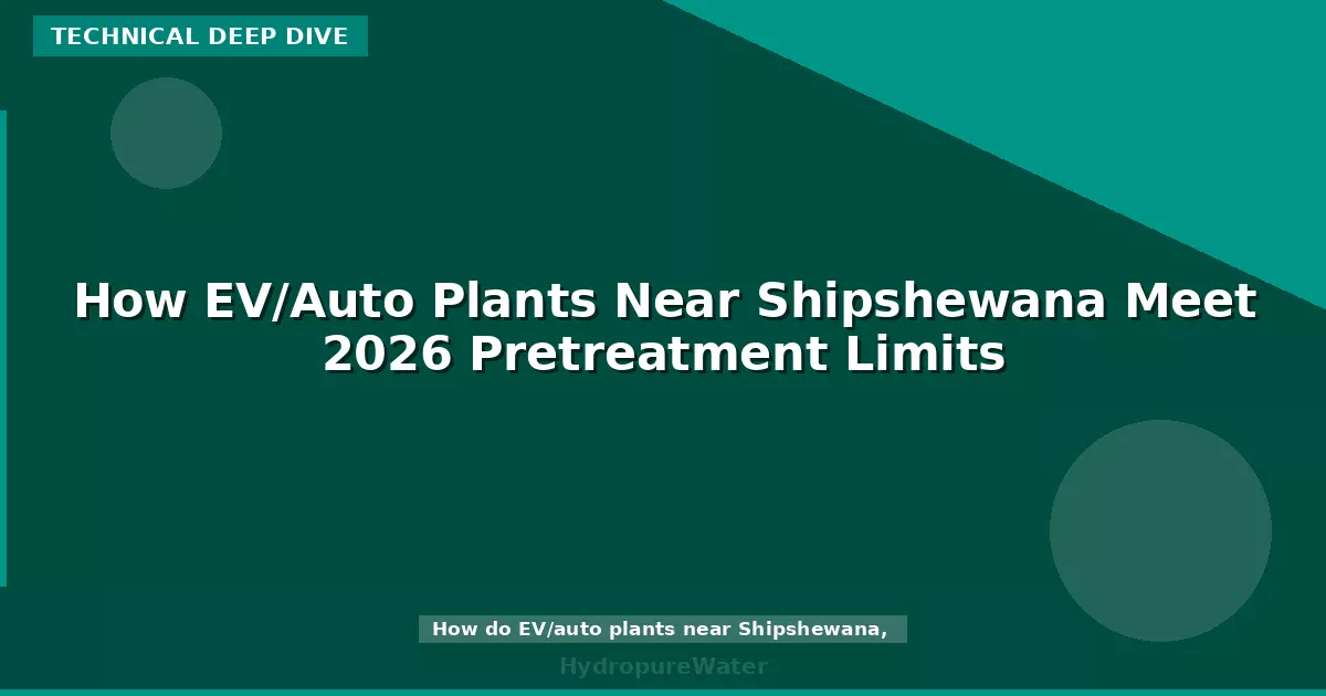 How EV/Auto Plants Near Shipshewana Meet 2026 Pretreatment Limits
