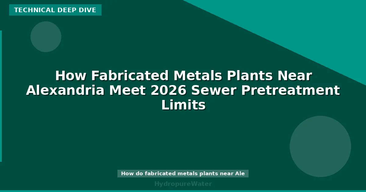 How Fabricated Metals Plants Near Alexandria Meet 2026 Sewer Pretreatment Limits