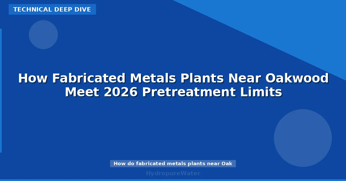 How Fabricated Metals Plants Near Oakwood Meet 2026 Pretreatment Limits