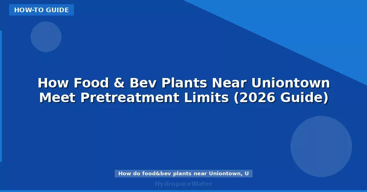 How Food & Bev Plants Near Uniontown Meet Pretreatment Limits (2026 Guide)