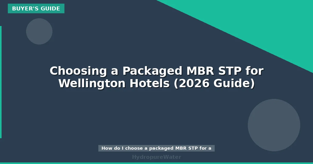Choosing a Packaged MBR STP for Wellington Hotels (2026 Guide)