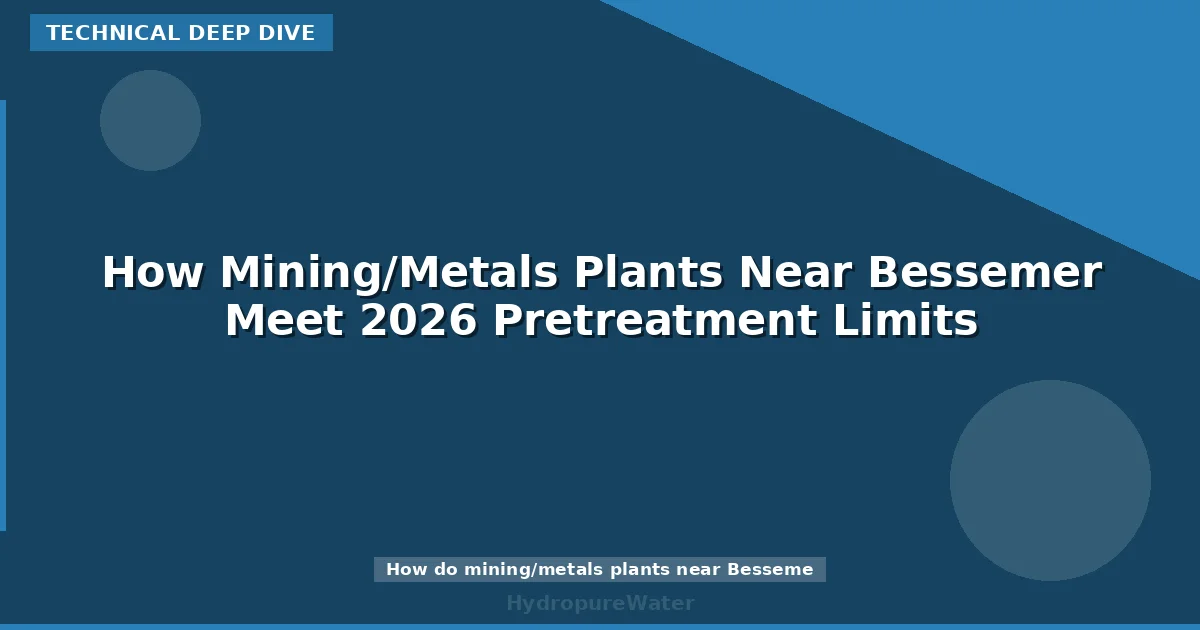 How Mining/Metals Plants Near Bessemer Meet 2026 Pretreatment Limits