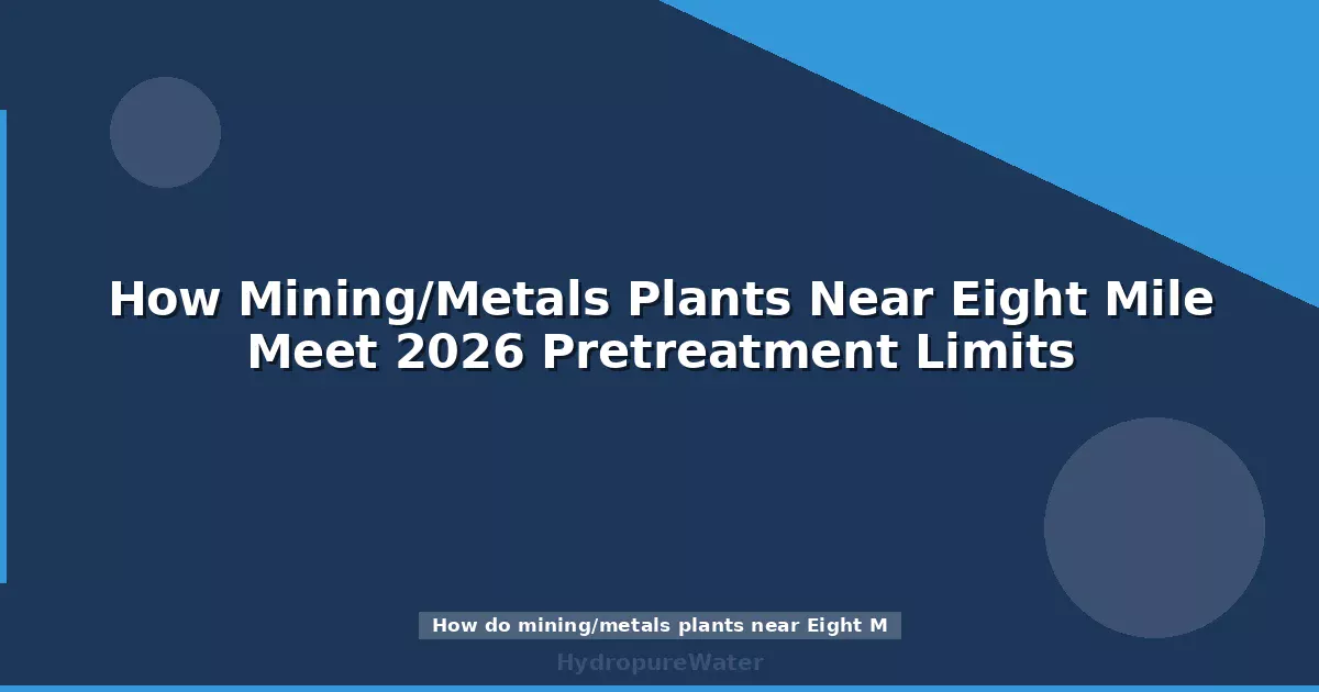 How Mining/Metals Plants Near Eight Mile Meet 2026 Pretreatment Limits