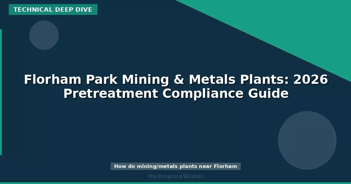 Florham Park Mining & Metals Plants: 2026 Pretreatment Compliance Guide