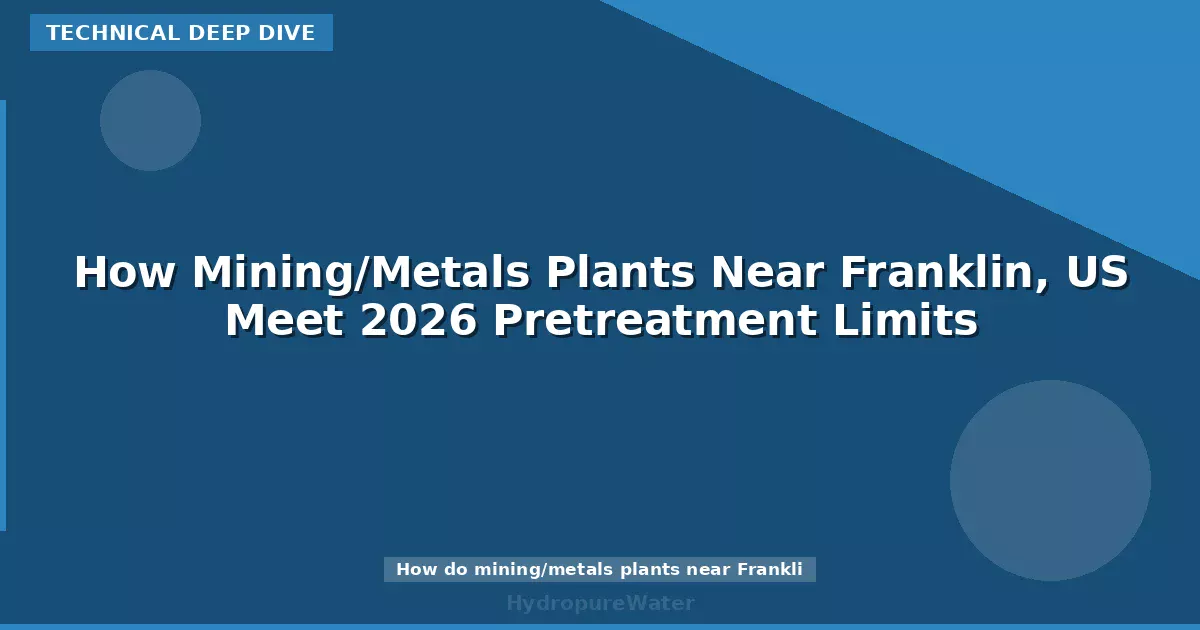 How Mining/Metals Plants Near Franklin, US Meet 2026 Pretreatment Limits