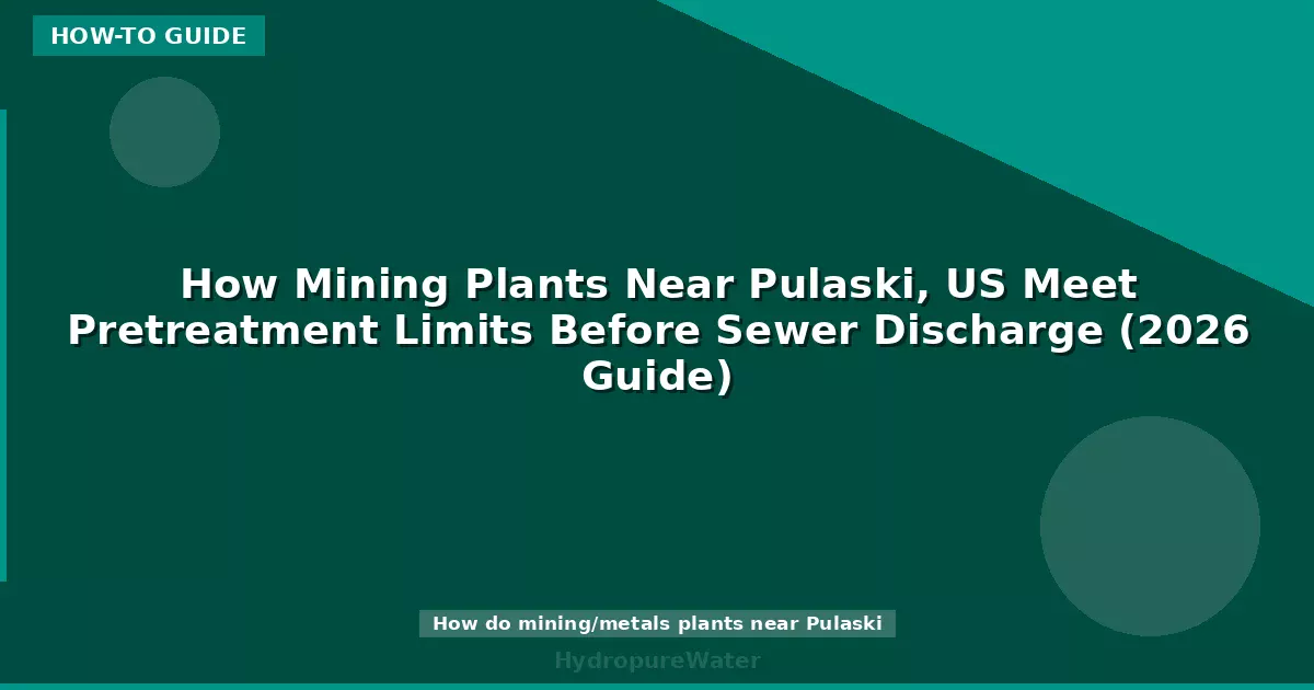 Comment les installations minières près de Pulaski, États-Unis, respectent les limites de prétraitement avant rejet au réseau (guide 2026)