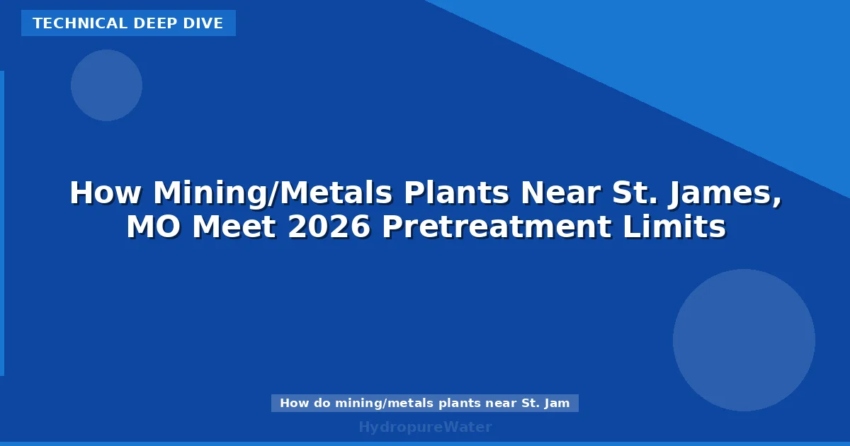 How Mining/Metals Plants Near St. James, MO Meet 2026 Pretreatment Limits