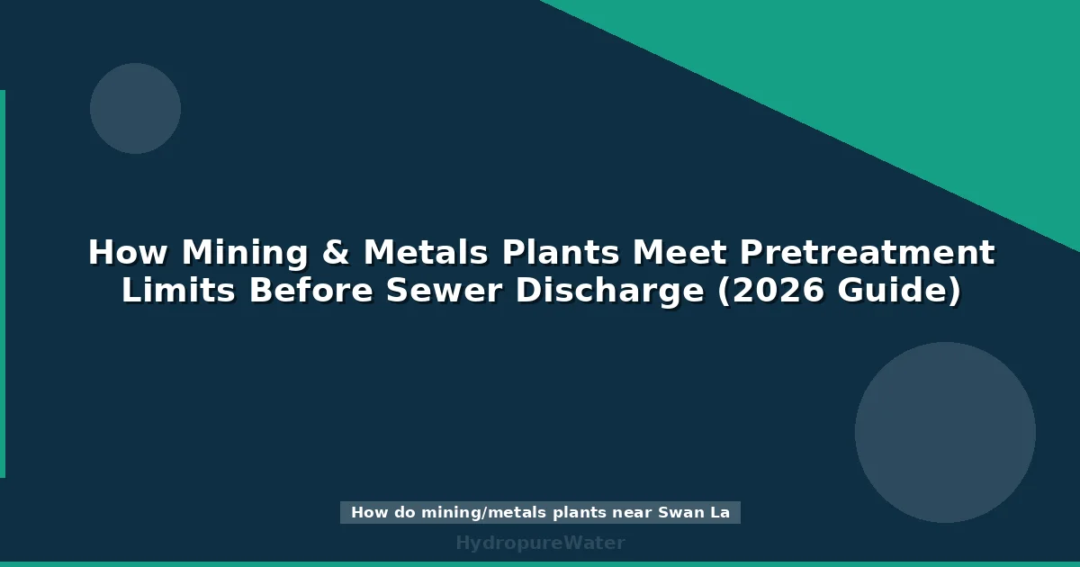 How Mining & Metals Plants Meet Pretreatment Limits Before Sewer Discharge (2026 Guide)