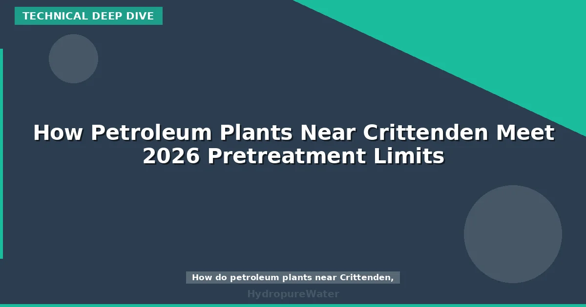 How Petroleum Plants Near Crittenden Meet 2026 Pretreatment Limits