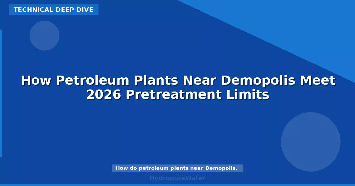 How Petroleum Plants Near Demopolis Meet 2026 Pretreatment Limits