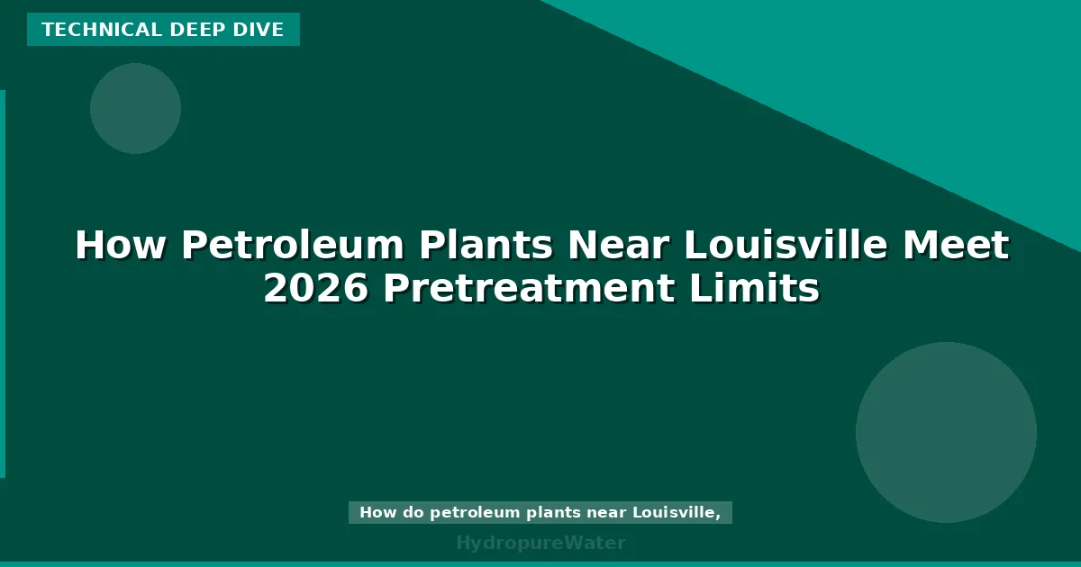 How Petroleum Plants Near Louisville Meet 2026 Pretreatment Limits
