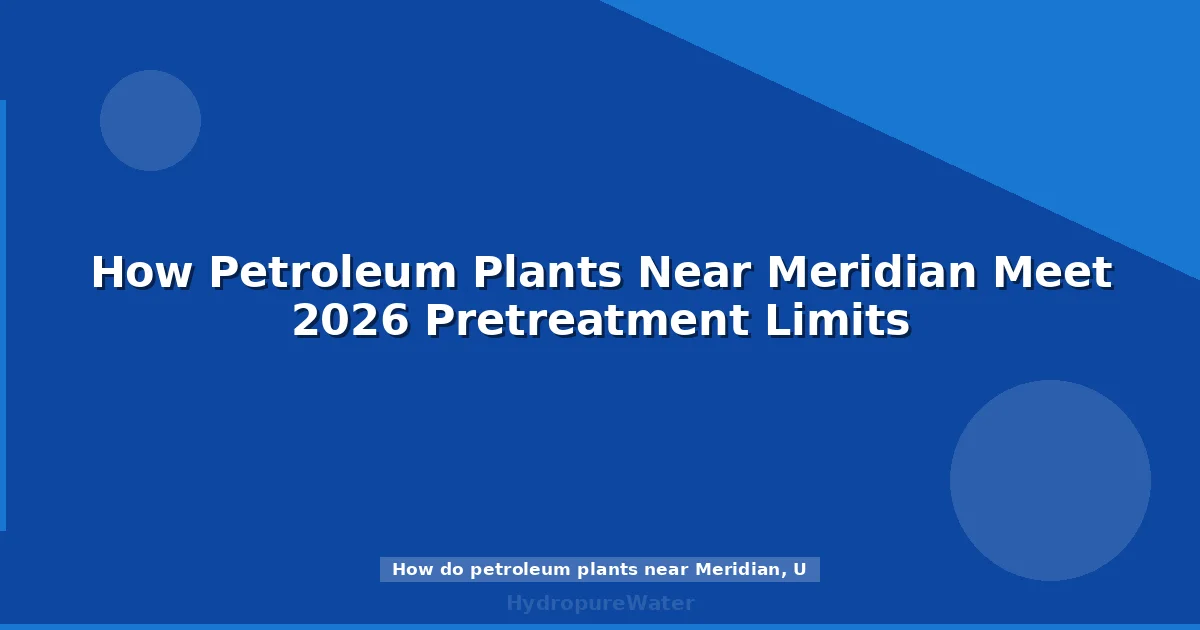 How Petroleum Plants Near Meridian Meet 2026 Pretreatment Limits