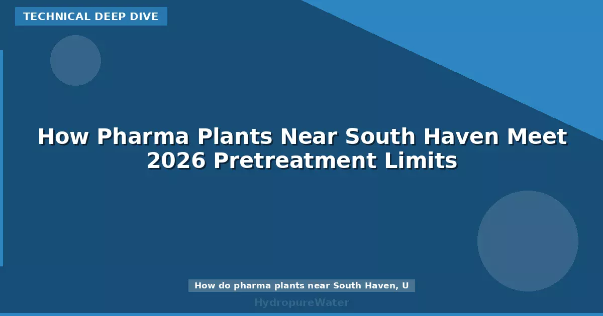 How Pharma Plants Near South Haven Meet 2026 Pretreatment Limits