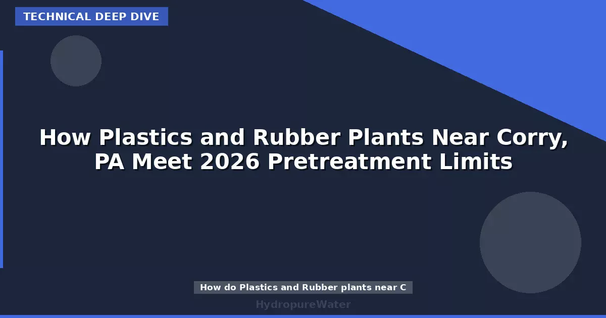 Comment les usines de plastique et de caoutchouc près de Corry, PA respectent les limites de prétraitement 2026