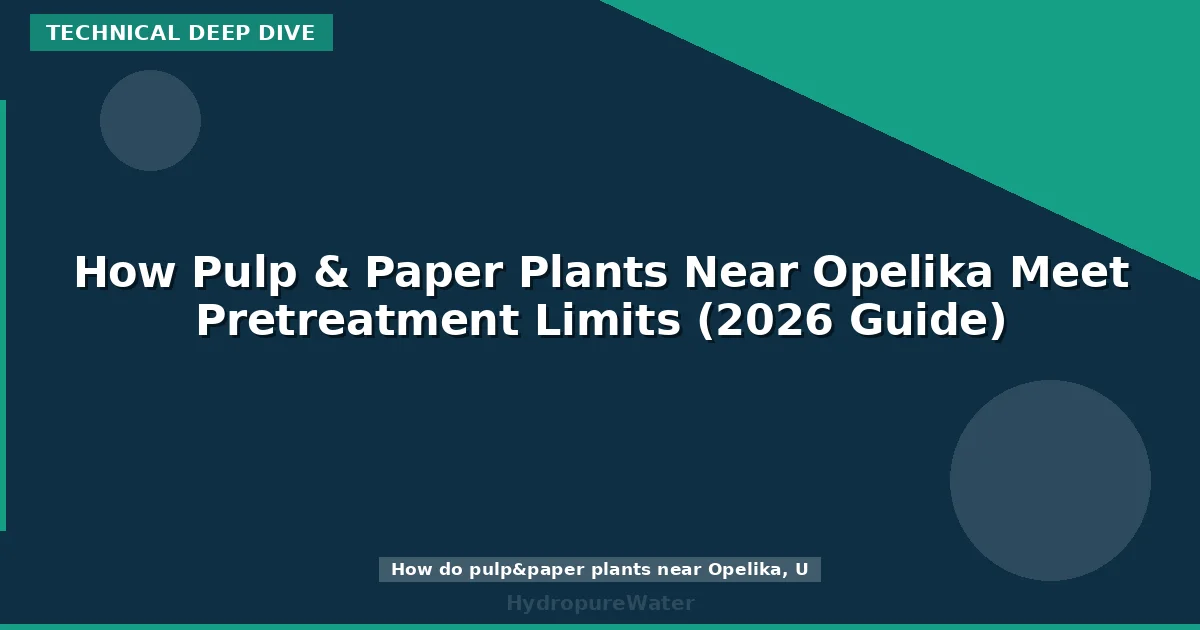 Comment les usines de pâte et papier près d'Opelika respectent les limites de prétraitement (guide 2026)