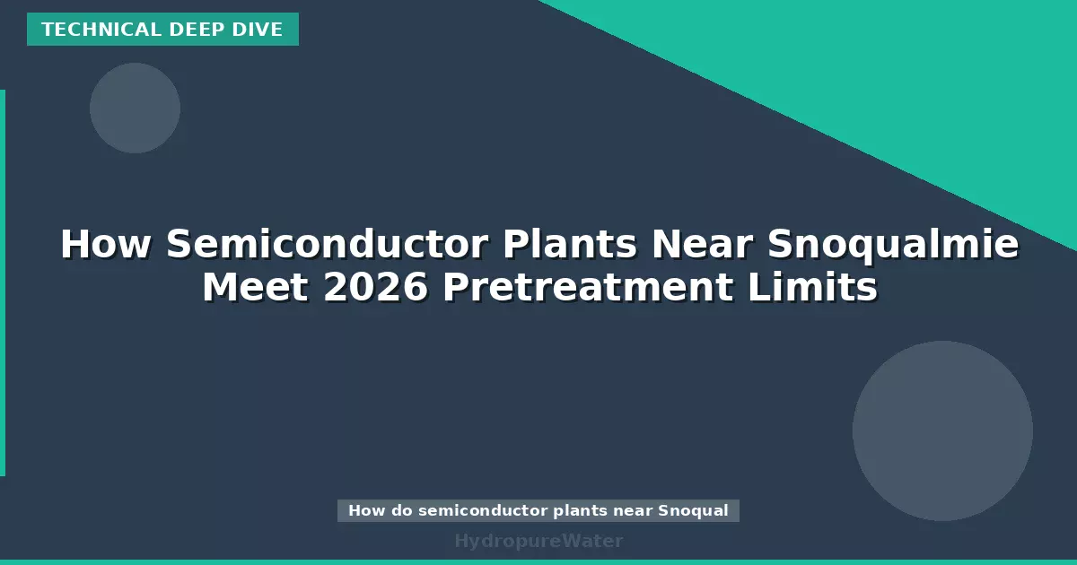 How Semiconductor Plants Near Snoqualmie Meet 2026 Pretreatment Limits