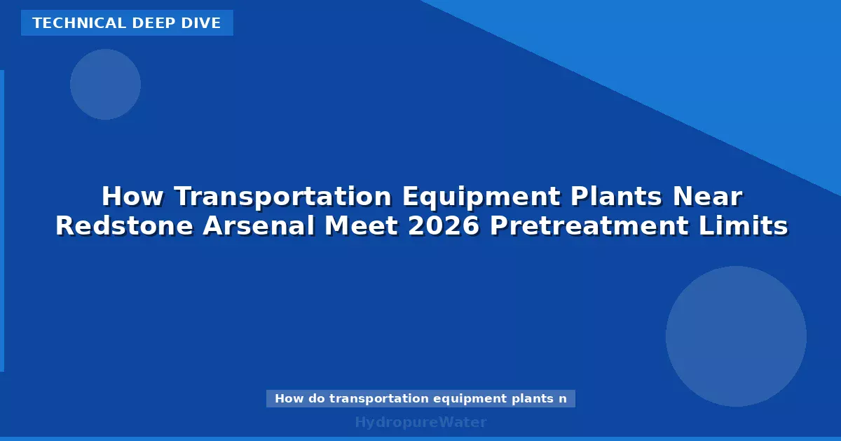 How Transportation Equipment Plants Near Redstone Arsenal Meet 2026 Pretreatment Limits