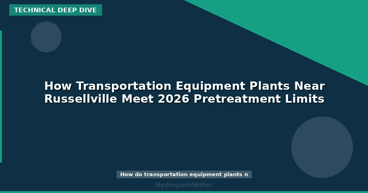How Transportation Equipment Plants Near Russellville Meet 2026 Pretreatment Limits
