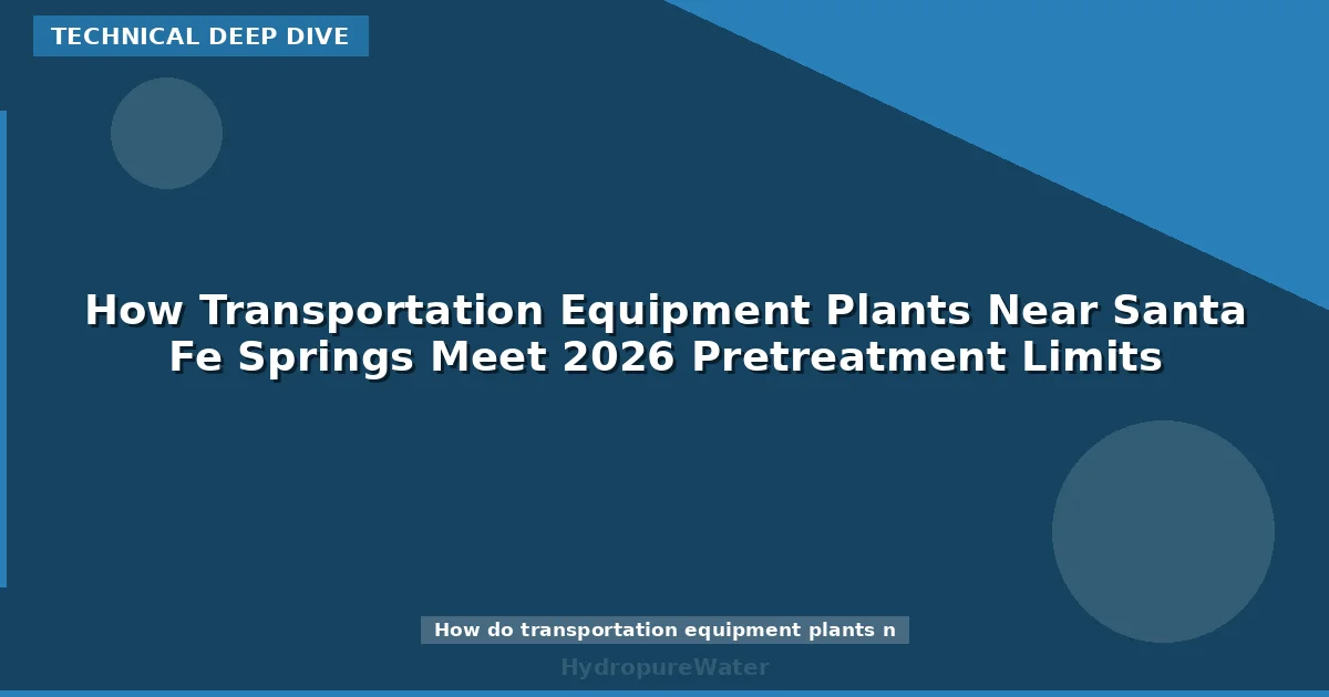 How Transportation Equipment Plants Near Santa Fe Springs Meet 2026 Pretreatment Limits