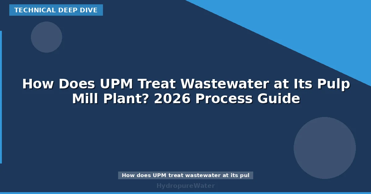 How Does UPM Treat Wastewater at Its Pulp Mill Plant? 2026 Process Guide
