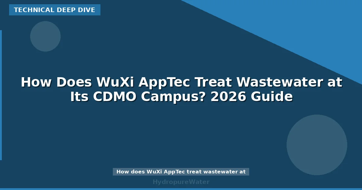How Does WuXi AppTec Treat Wastewater at Its CDMO Campus? 2026 Guide