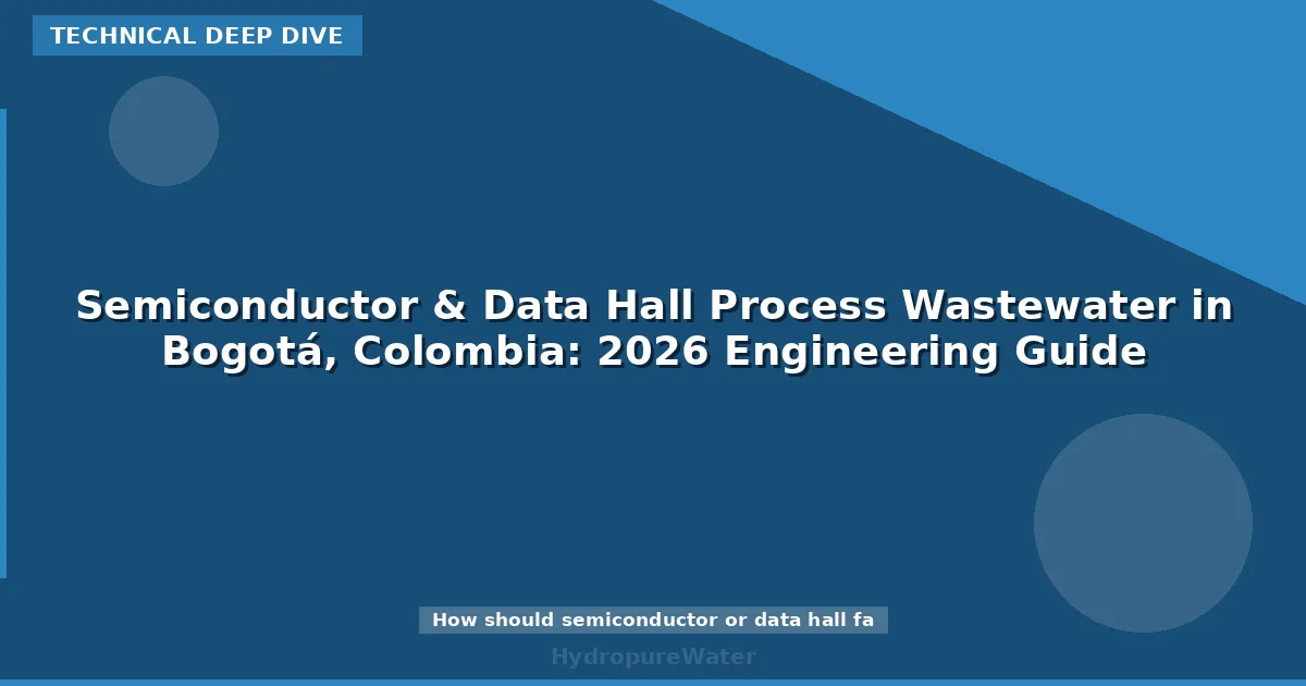 Semiconductor & Data Hall Process Wastewater in Bogotá, Colombia: 2026 Engineering Guide