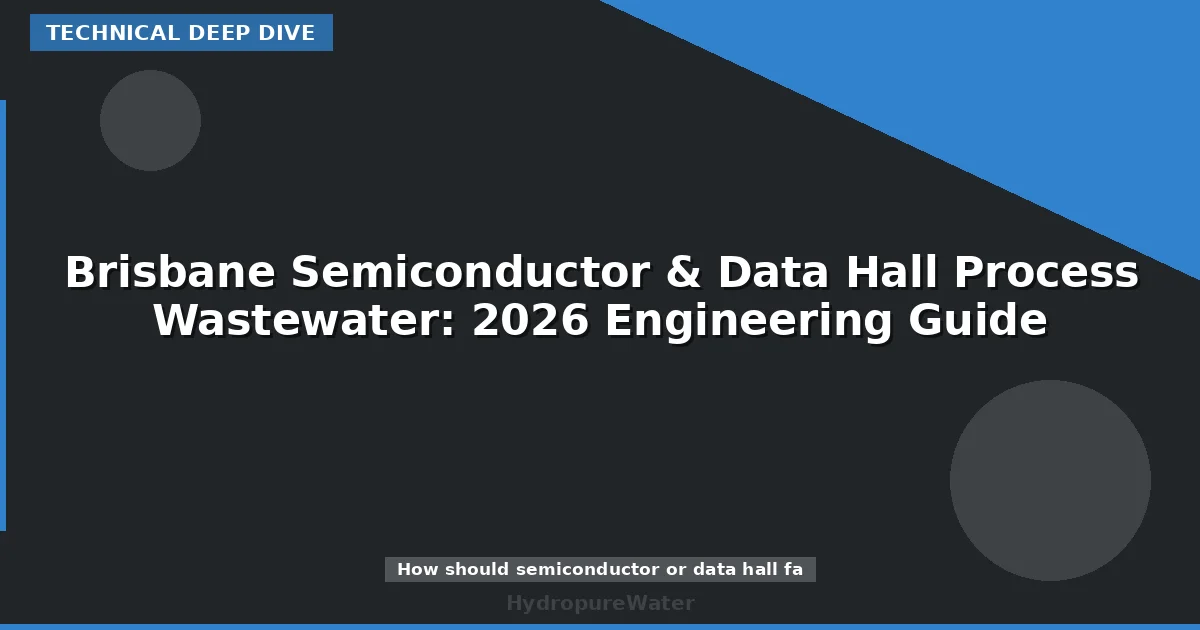 Brisbane Semiconductor & Data Hall Process Wastewater: 2026 Engineering Guide