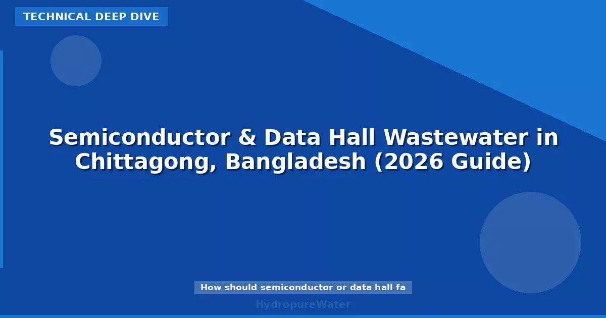 Semiconductor & Data Hall Wastewater in Chittagong, Bangladesh (2026 Guide)