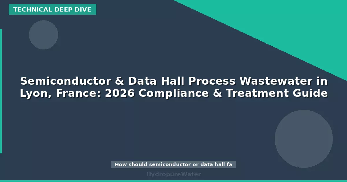 Semiconductor & Data Hall Process Wastewater in Lyon, France: 2026 Compliance & Treatment Guide