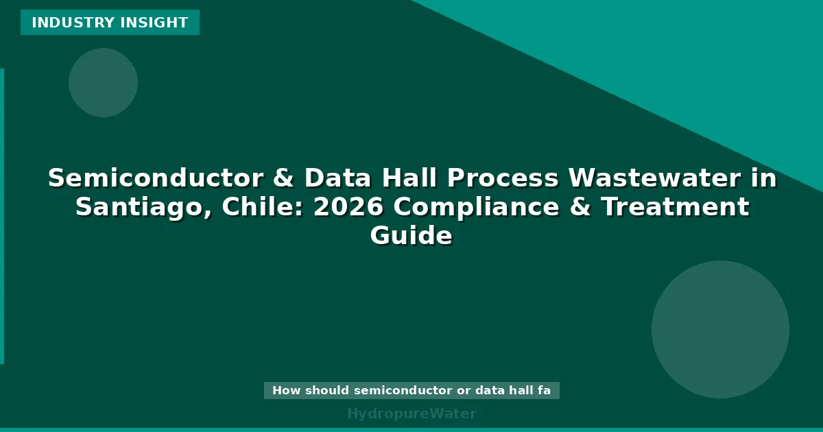 Semiconductor & Data Hall Process Wastewater in Santiago, Chile: 2026 Compliance & Treatment Guide