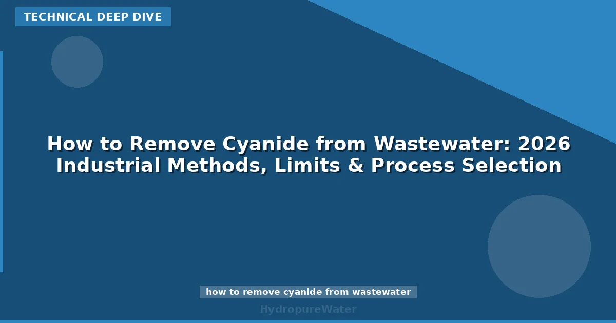 How to Remove Cyanide from Wastewater: 2026 Industrial Methods, Limits & Process Selection