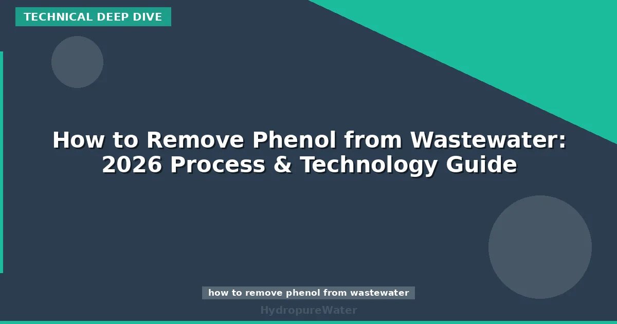 How to Remove Phenol from Wastewater: 2026 Process & Technology Guide