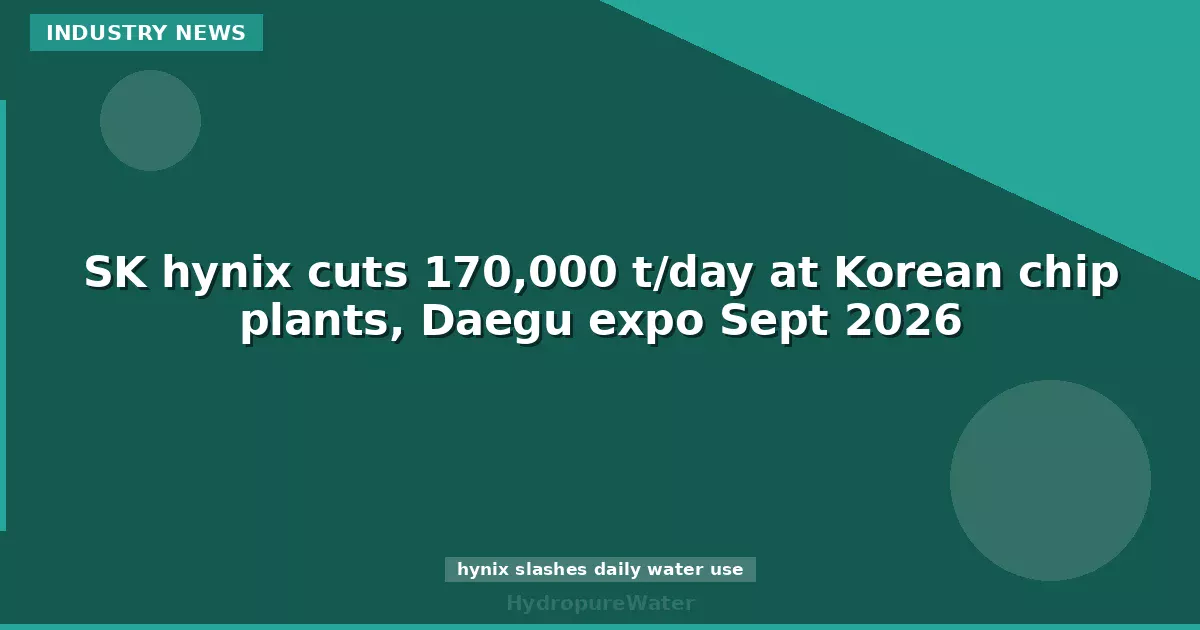 SK hynix cuts 170,000 t/day at Korean chip plants, Daegu expo Sept 2026