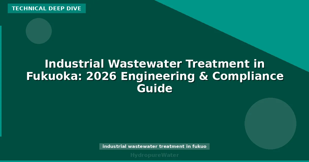 Industrial Wastewater Treatment in Fukuoka: 2026 Engineering & Compliance Guide