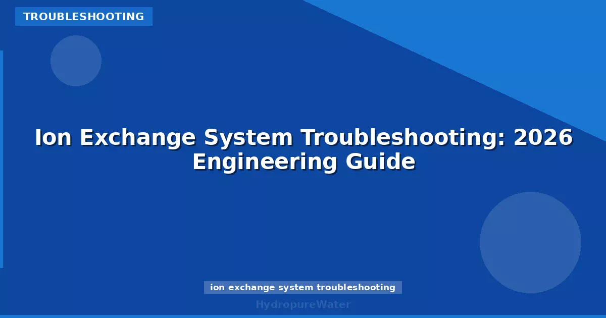 Ion Exchange System Troubleshooting: 2026 Engineering Guide