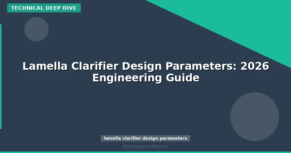 Lamella Clarifier Design Parameters: 2026 Engineering Guide