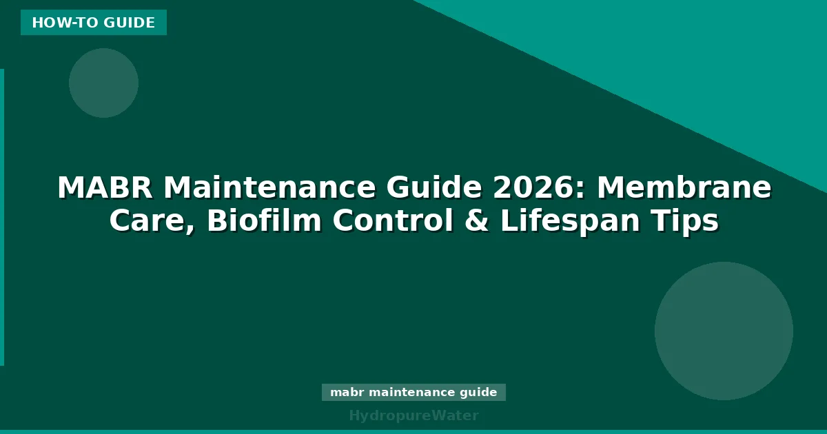 MABR Maintenance Guide 2026: Membrane Care, Biofilm Control & Lifespan Tips