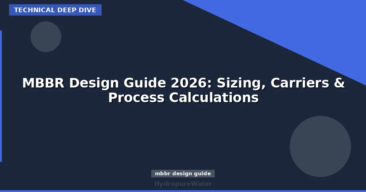 MBBR Design Guide 2026: Sizing, Carriers & Process Calculations