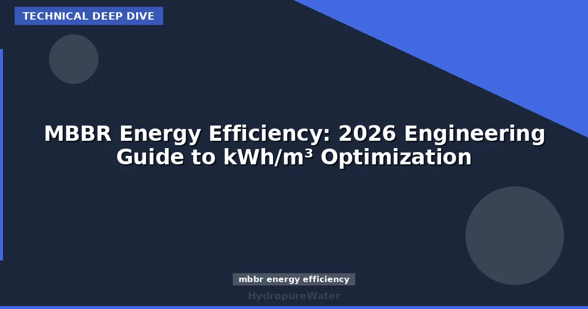 MBBR Energy Efficiency: 2026 Engineering Guide to kWh/m³ Optimization