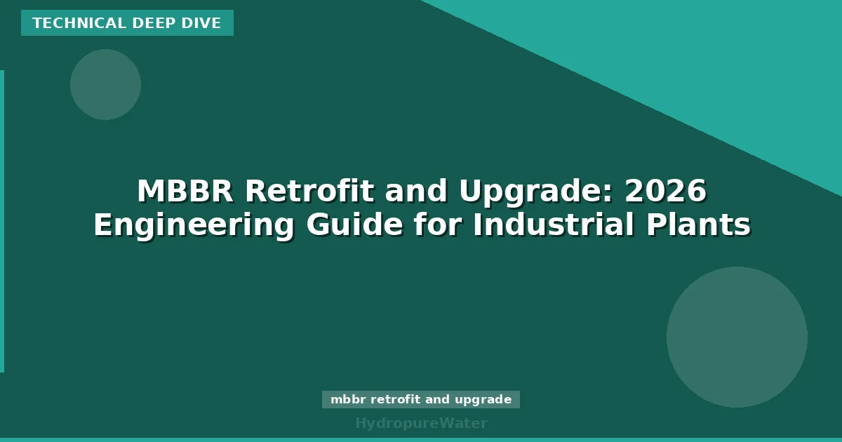 MBBR Retrofit and Upgrade: 2026 Engineering Guide for Industrial Plants